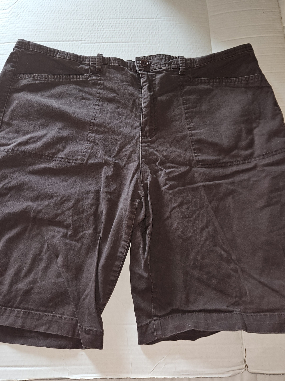 Gloria Vanderbilt Dark Brown Utility Cargo Shorts